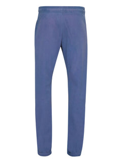 drawstring-cuffed cotton tracksuit bottoms