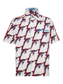dolphin-print shirt