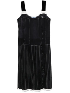 2000s striped midi dress