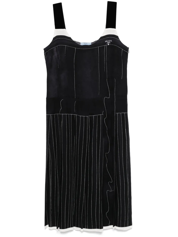 2000s striped midi dress