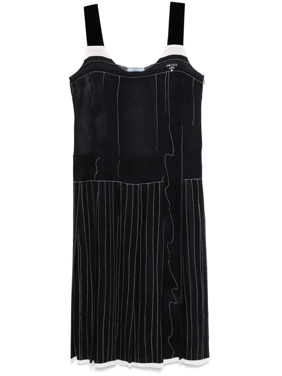 2000s striped midi dress