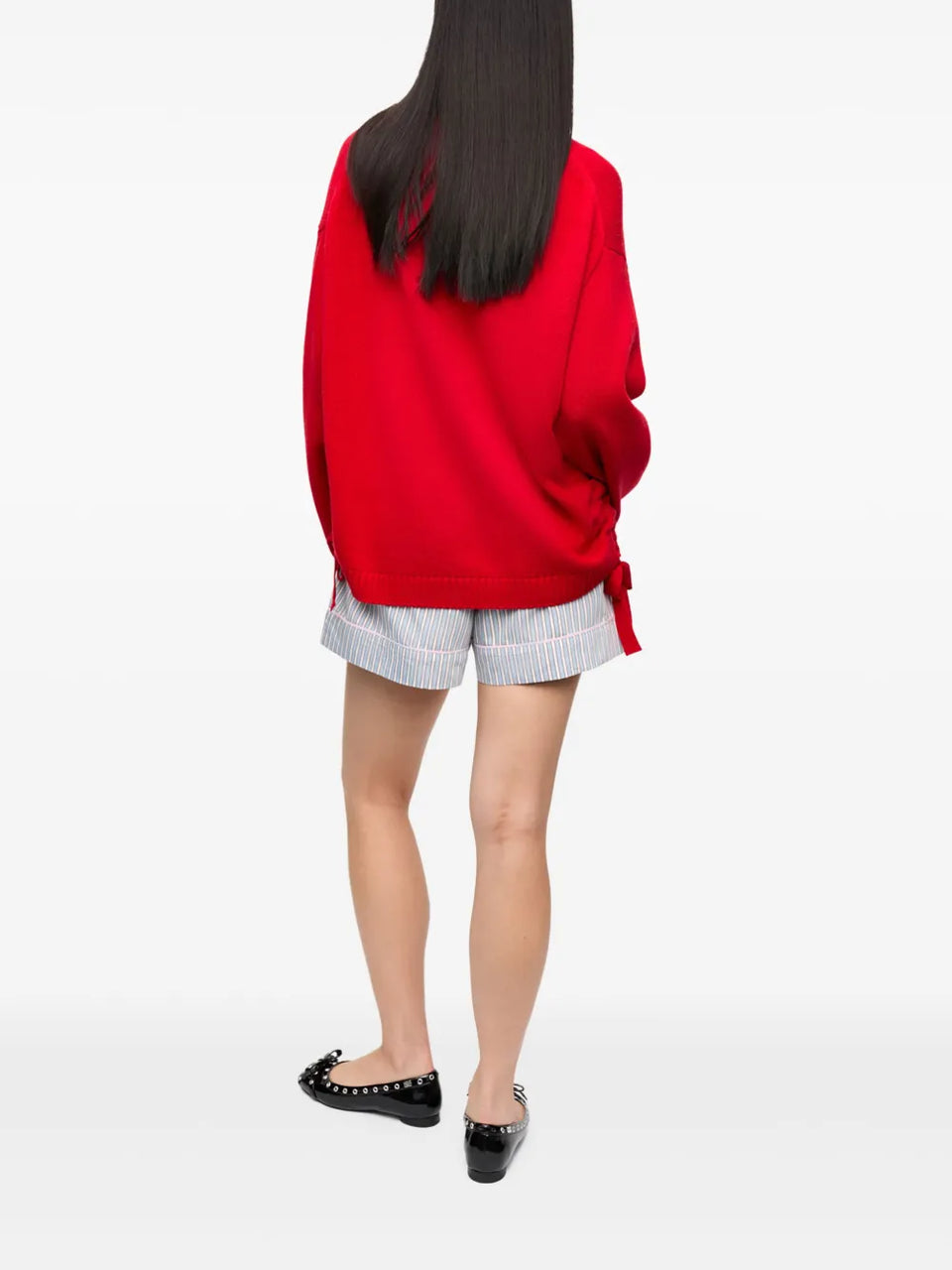 drawstring-hem sweater
