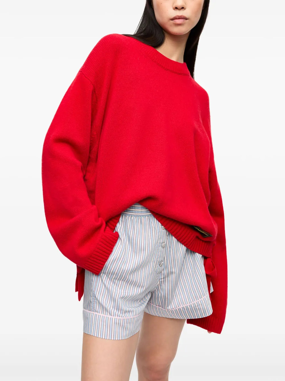 drawstring-hem sweater