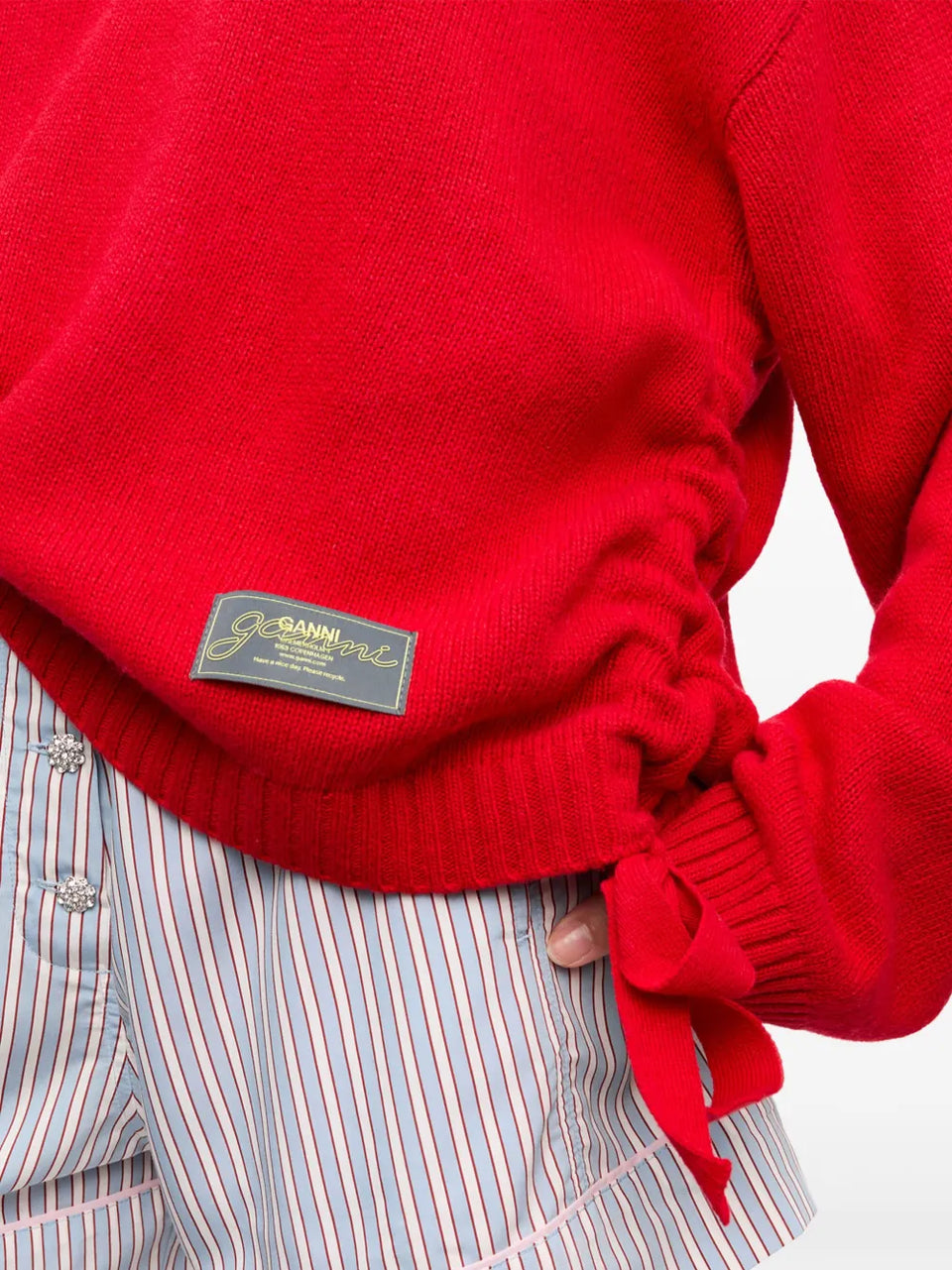 drawstring-hem sweater