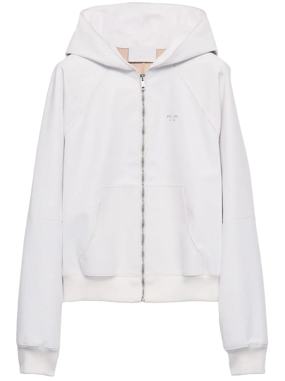 leather zip-up Hoodie