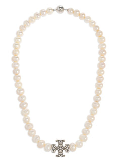faux-pearl necklace
