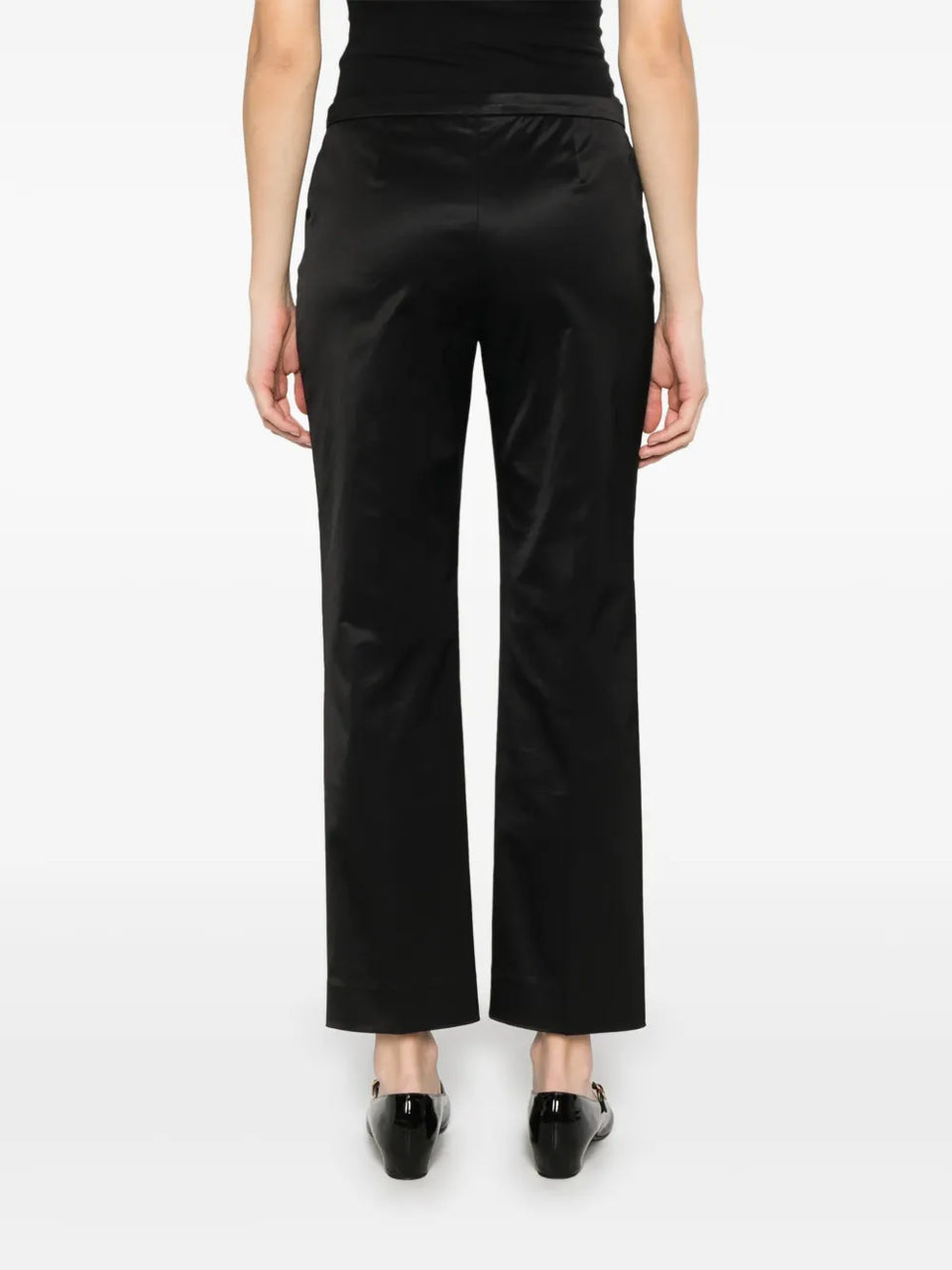 straight-leg cropped trousers
