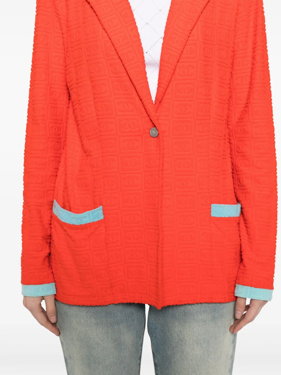 1990-2000s sports line single breasted jacket