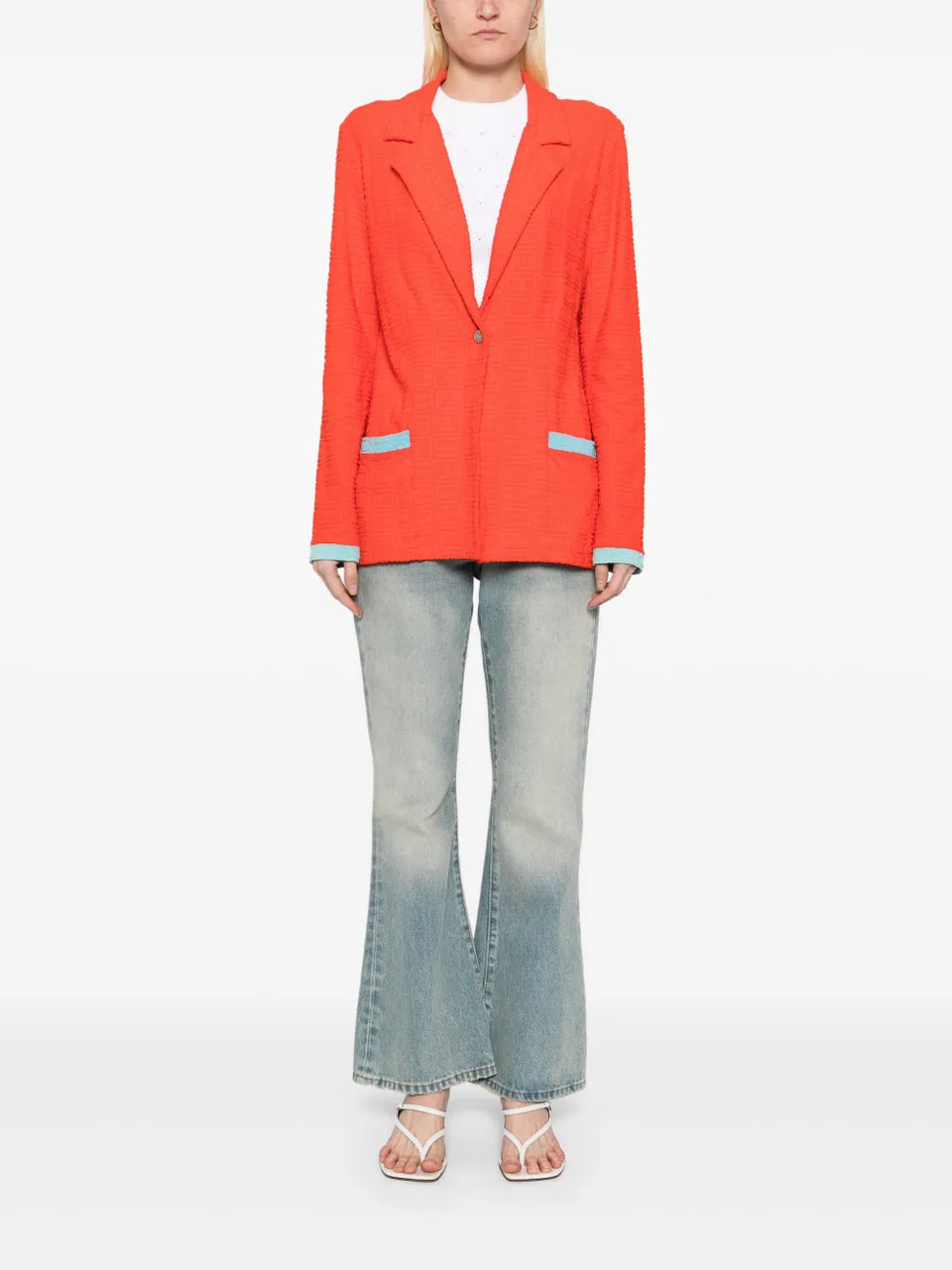 1990-2000s sports line single breasted jacket