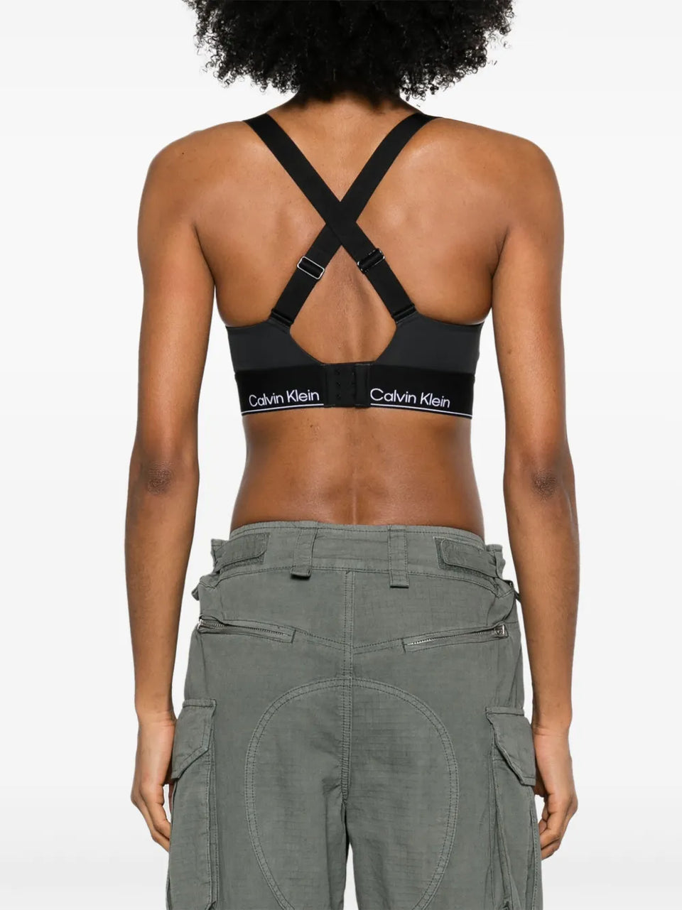 logo-waistband sports bra