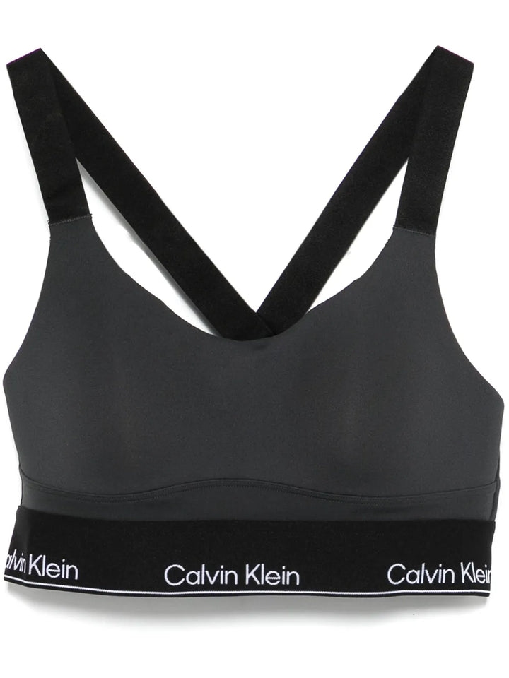 logo-waistband sports bra