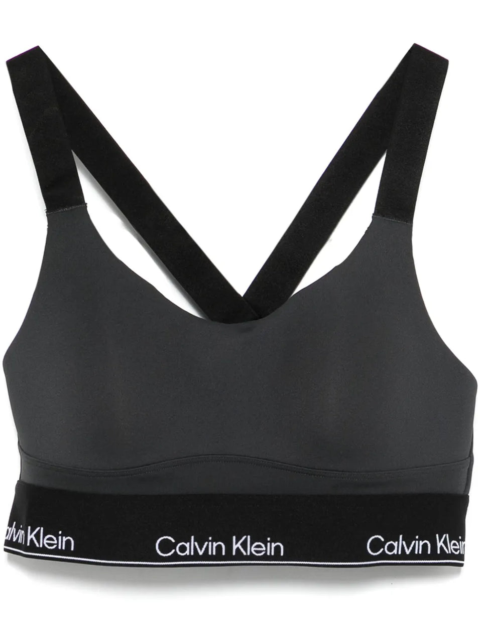 logo-waistband sports bra