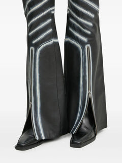 zip-detail trousers