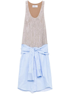 rhinestone-embellished mini dress