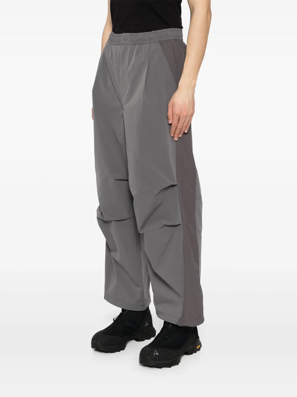 panelled wide-leg trousers