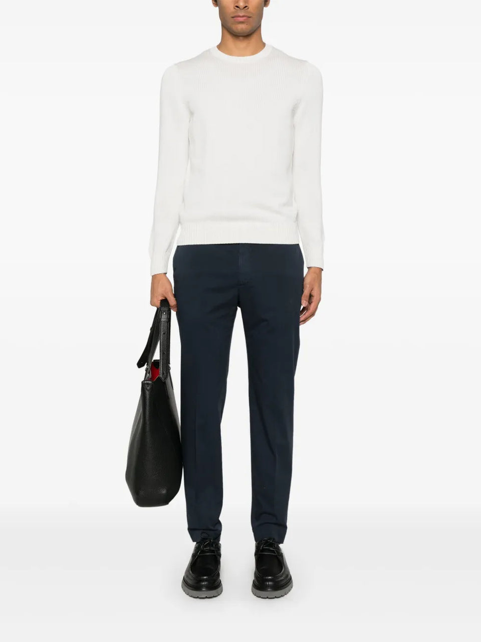 tapered-leg trousers