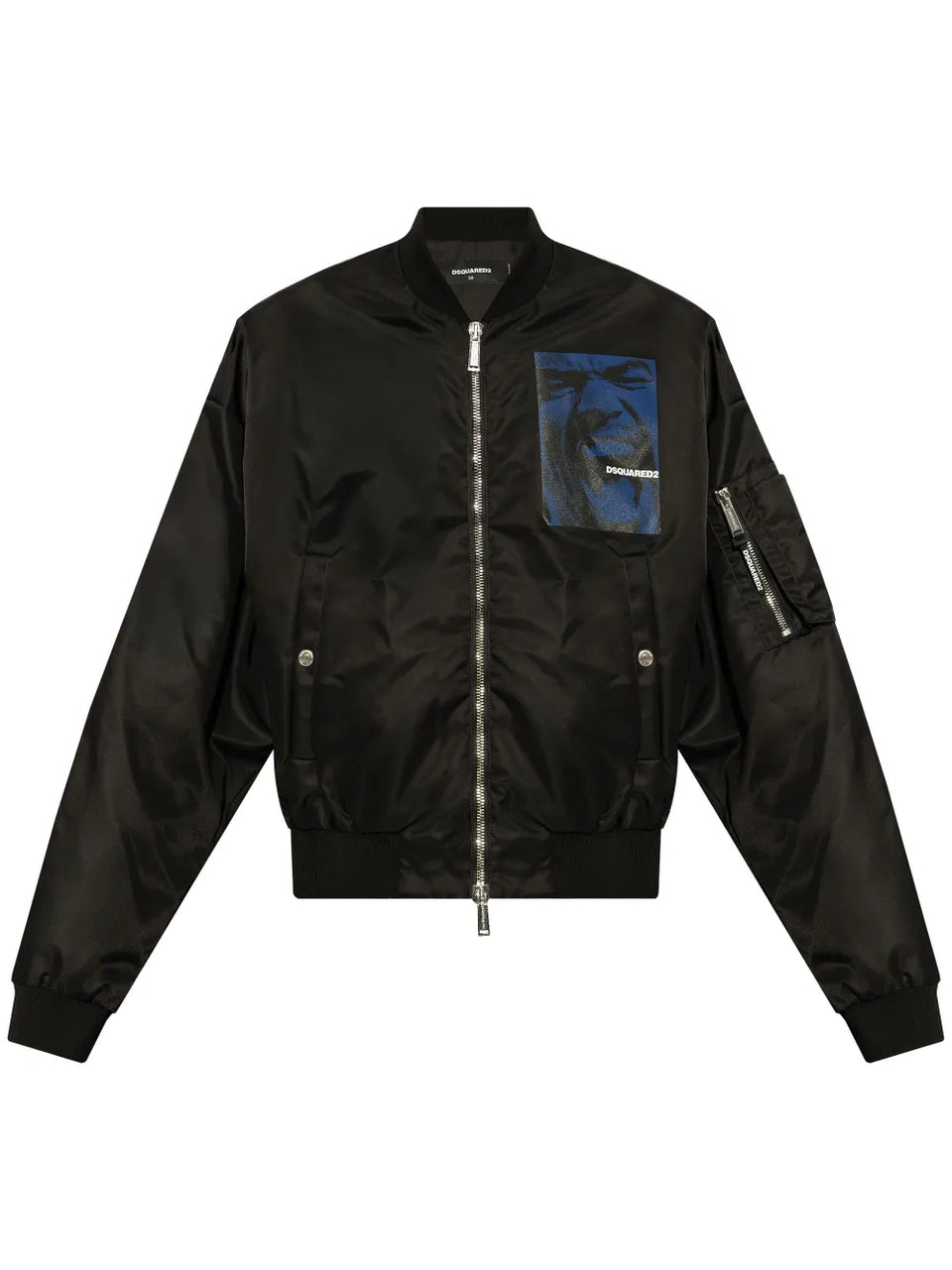 logo-print bomber jacket
