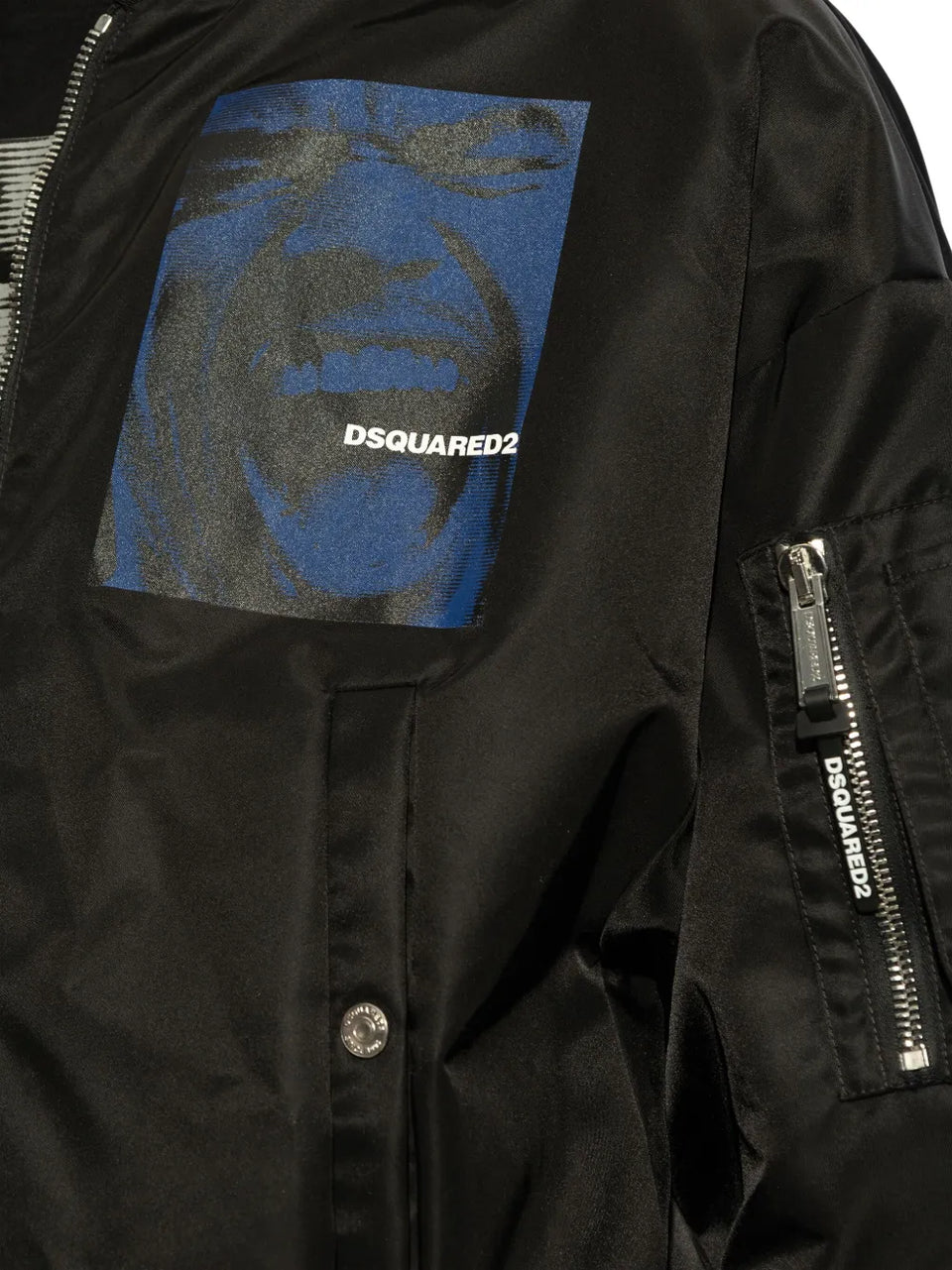 logo-print bomber jacket