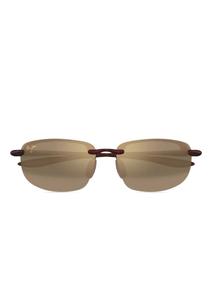 rimless oval-frame sunglasses