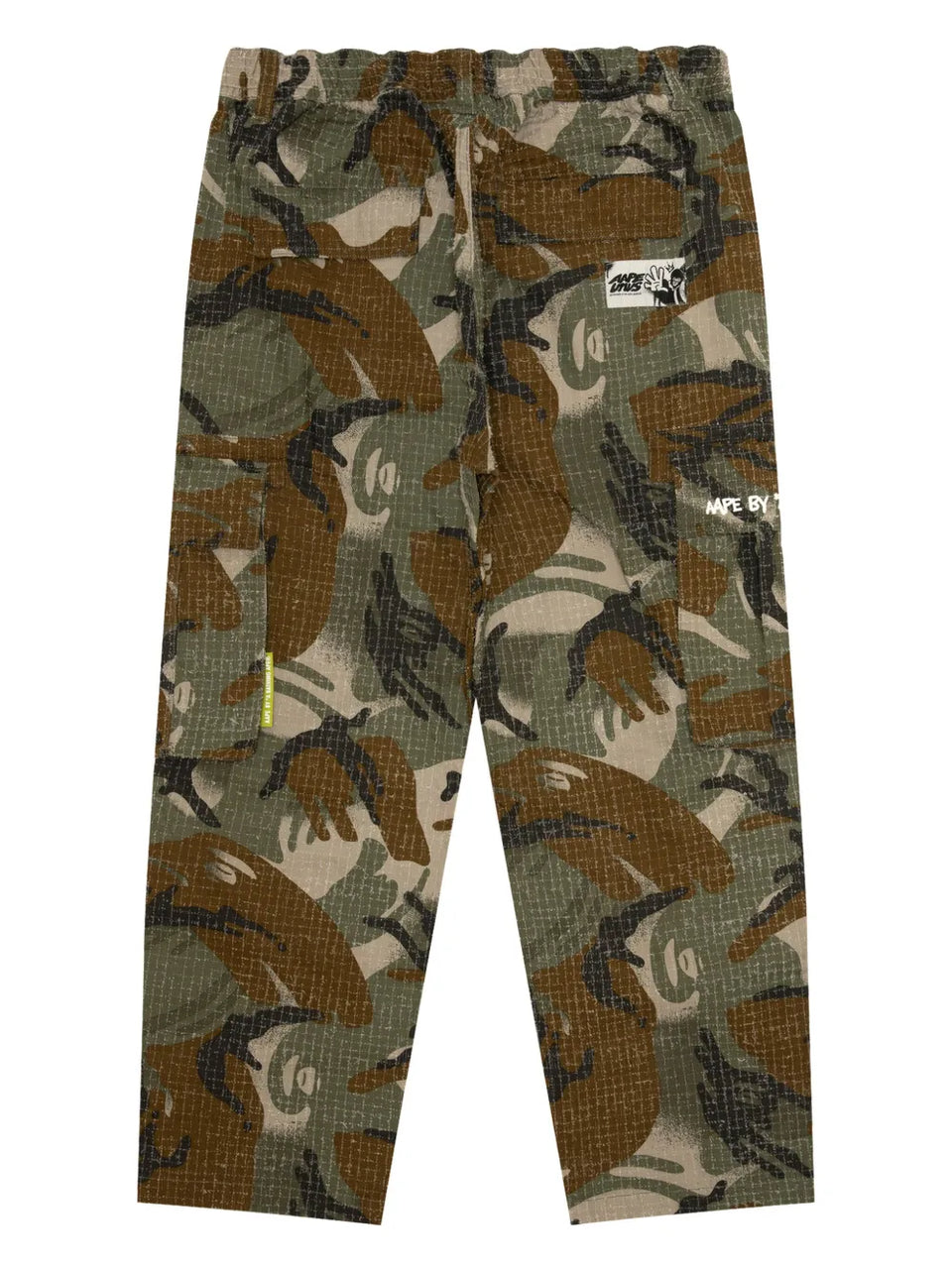 camouflage print trousers