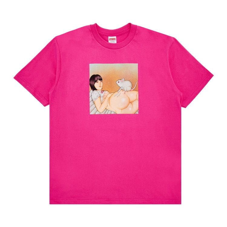 Supreme Mouse T-Shirt Fuchsia