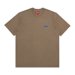 Supreme Washed Tag Shorts-Sleeve Top Dark Tan