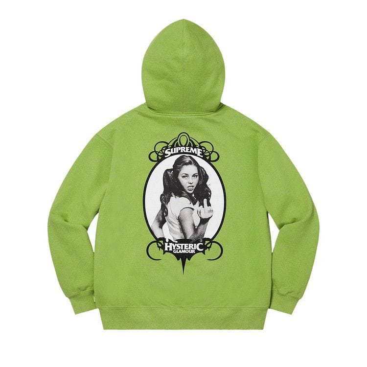 Supreme x Hysteric Glamour Zip Up Hoodie Lime