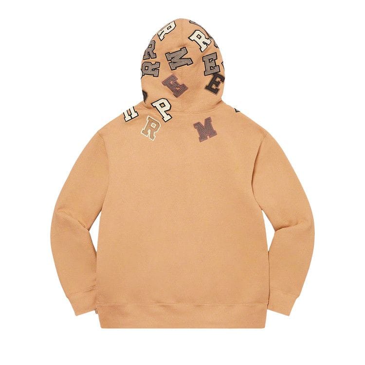 Supreme Scattered Appliqué Hoodie Dark Tan