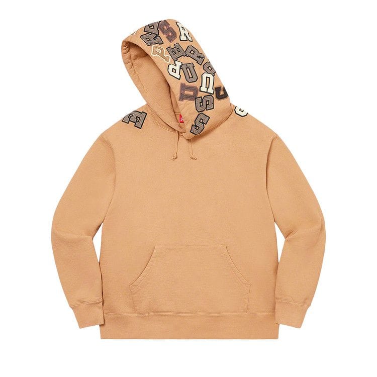 Supreme Scattered Appliqué Hoodie Dark Tan