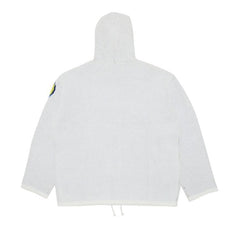 Supreme Accent Brushed Zip Up Hooded Sweater White