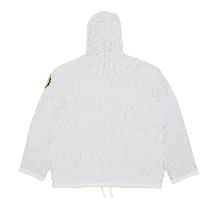 Supreme Accent Brushed Zip Up Hooded Sweater White