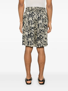 graphic-print Bermuda shorts