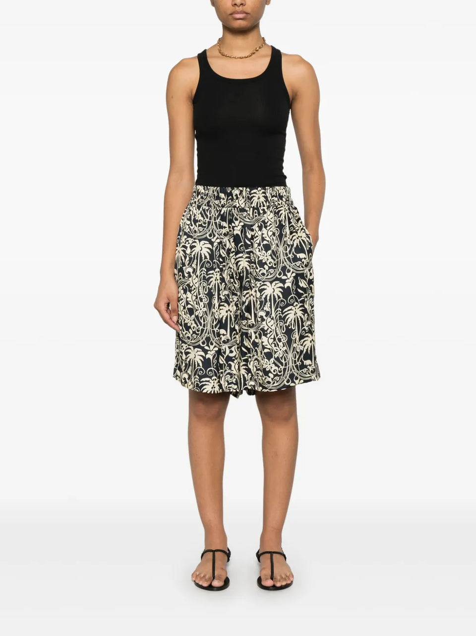 graphic-print Bermuda shorts