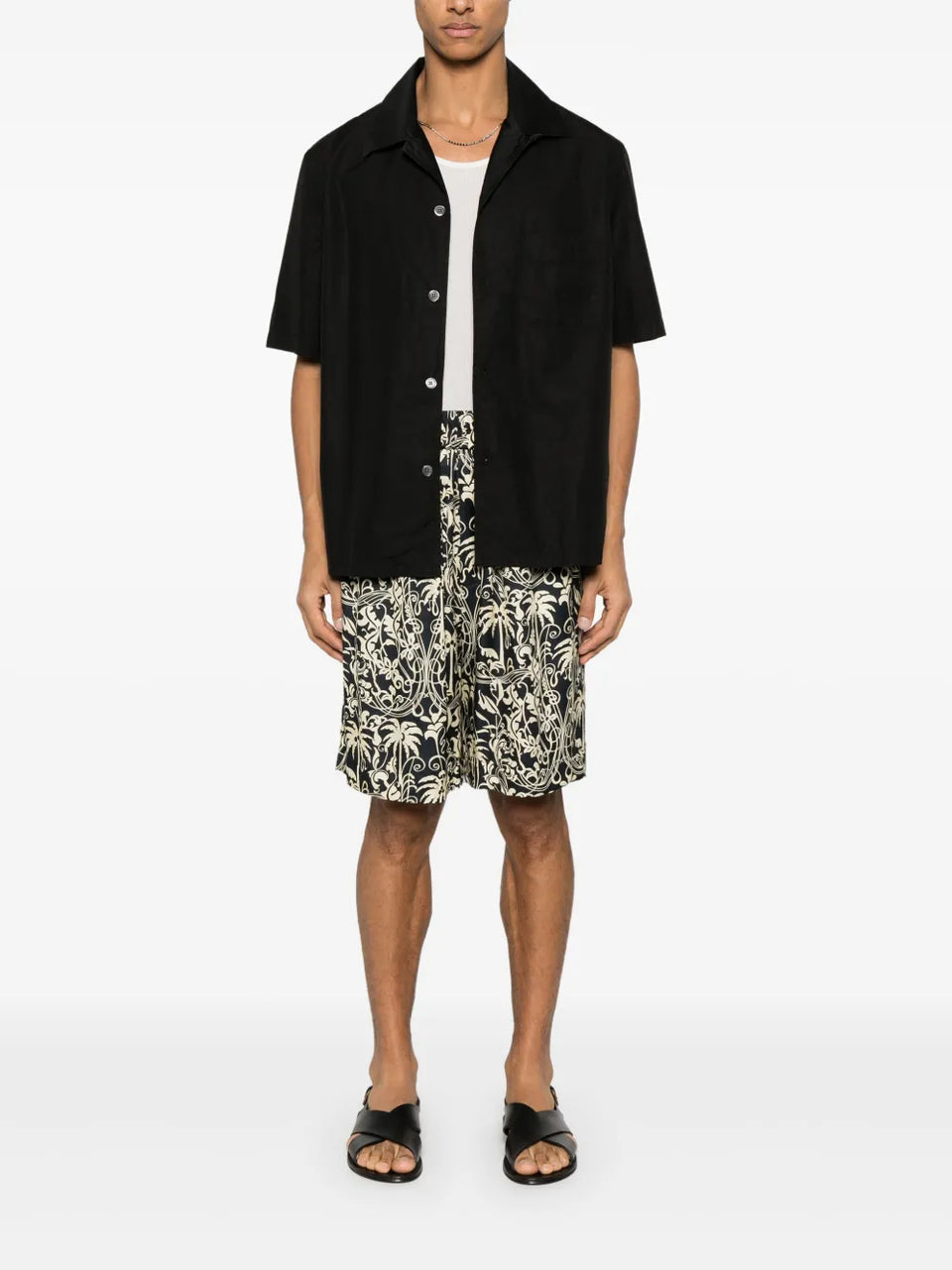 graphic-print Bermuda shorts
