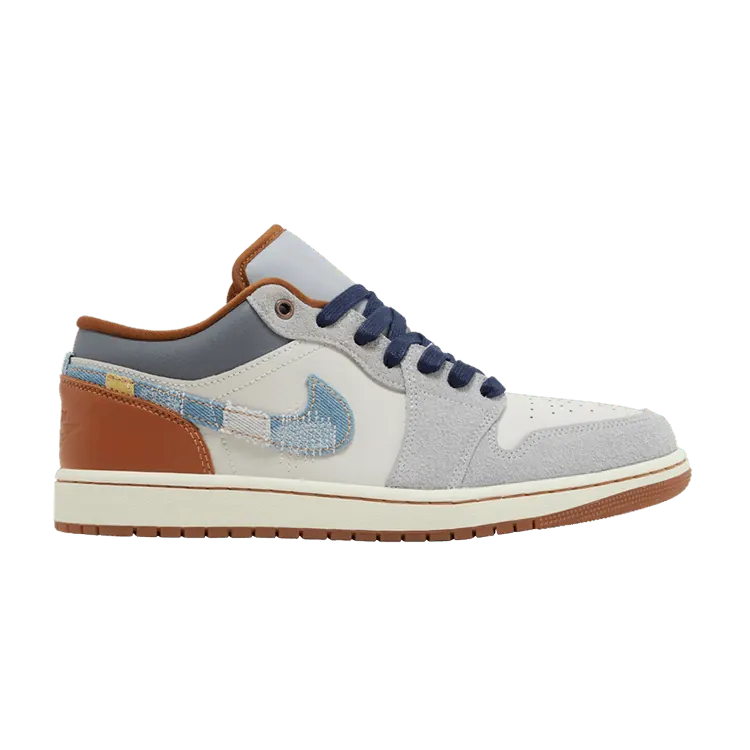 Air Jordan 1 Low SE Phantom Repaired Blue Swoosh