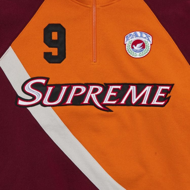 Supreme Equipé Half Zip Sweatshirt Dark Orange