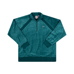 Supreme x Lacoste Velour Half Zip Track Top Teal