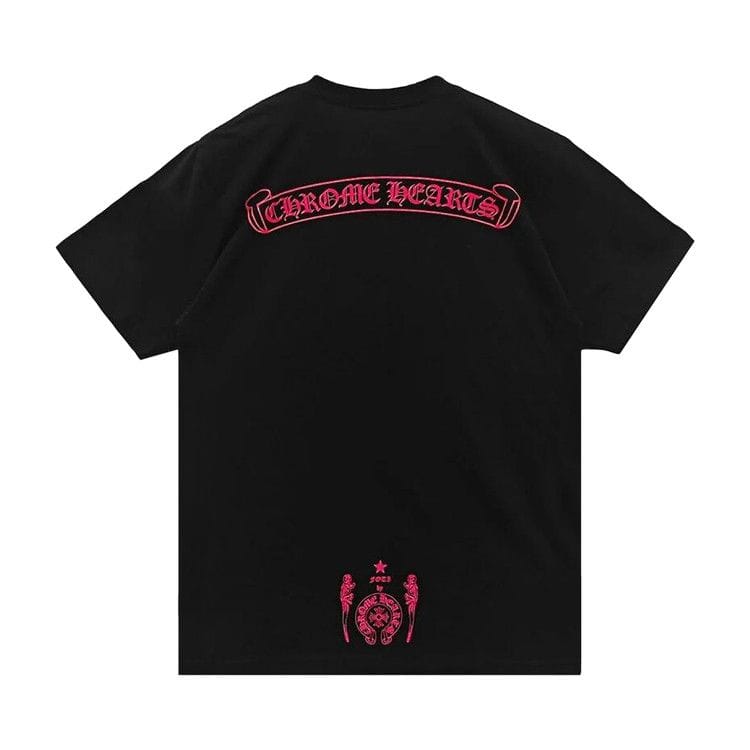 Chrome Hearts Foti Logo Shorts-Sleeve T-Shirt Black/Pink