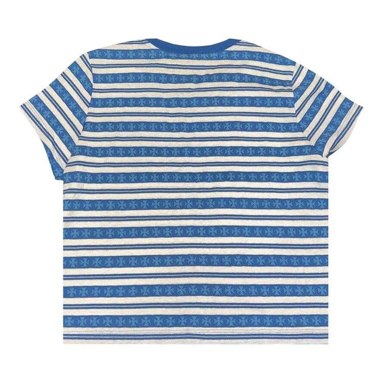 Chrome Hearts Stripe Logo T-Shirt Blue