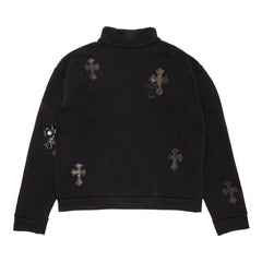 Chrome Hearts Ponyhair Cross Quarter Zip Black