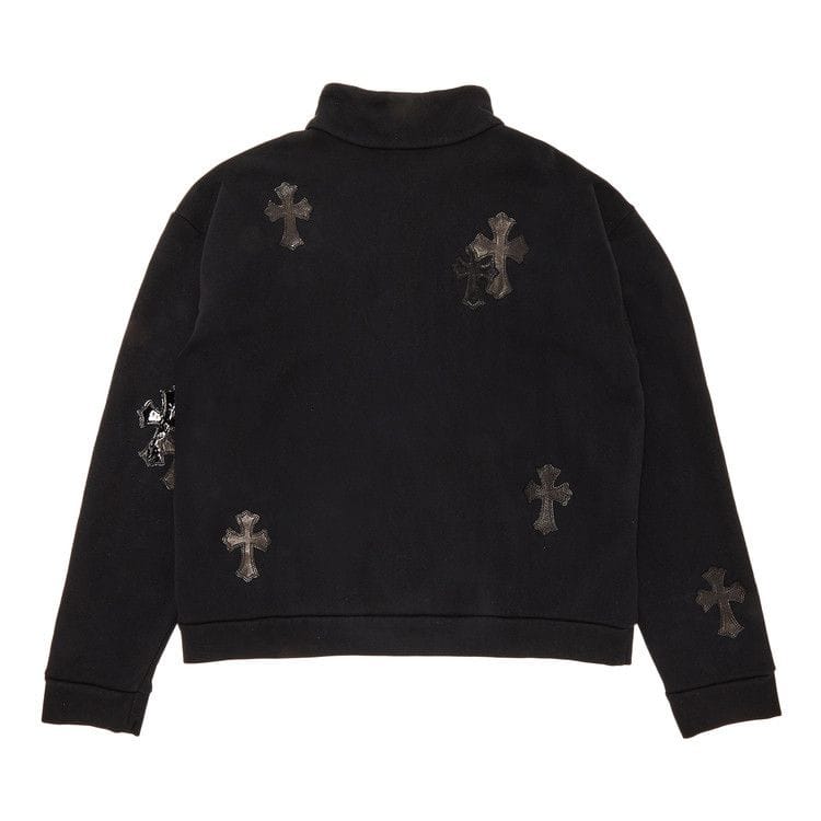 Chrome Hearts Ponyhair Cross Quarter Zip Black