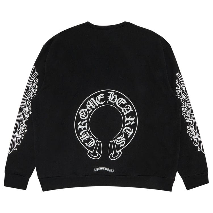 Chrome Hearts Horseshoe Logo Crewneck Sweatshirt Black