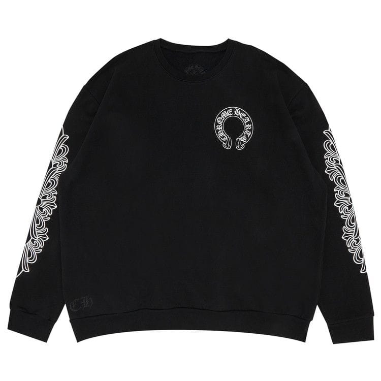 Chrome Hearts Horseshoe Logo Crewneck Sweatshirt Black