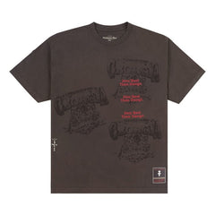 Cactus Jack by Travis Scott x Mitchell & Ness University Of Georgia Seal T-Shirt Brown