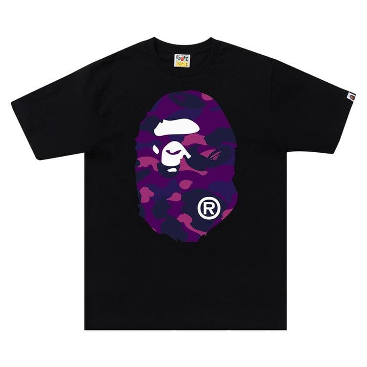 COLOR CAMO BIG APE HEAD T-Shirt BLACKPURPLE