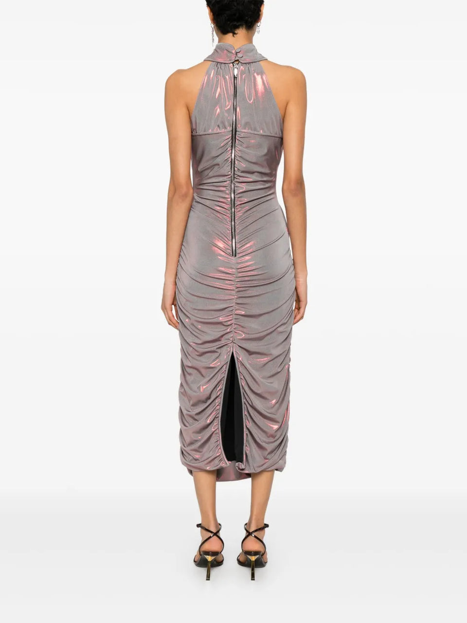draped midi dress
