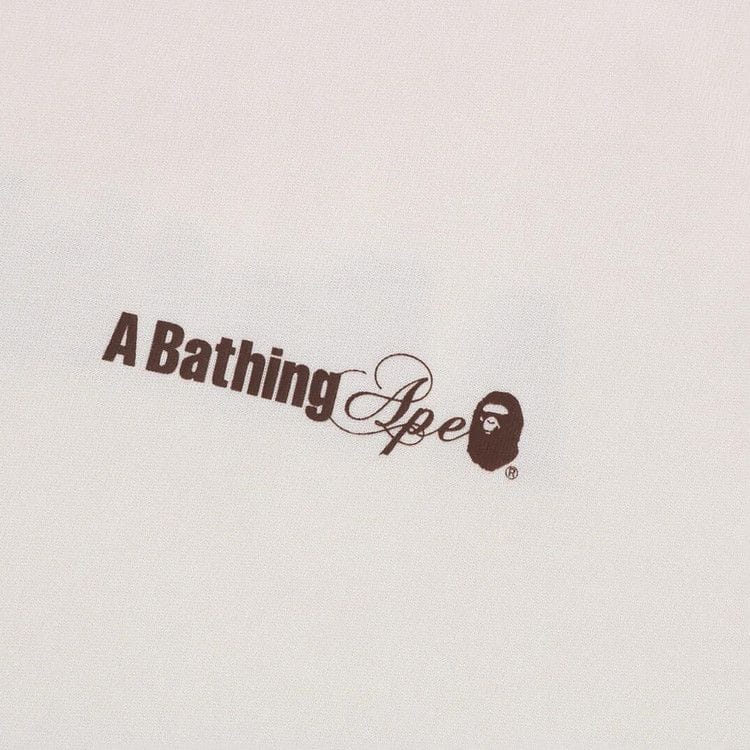 BAPE Water Print Logo Relaxed Fit T-Shirt Ivory