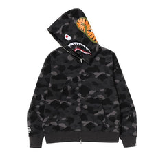 BAPE Color Camo Shark Full Zip Hoodie Black