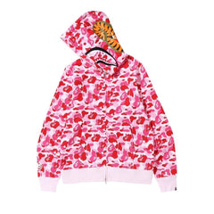 BAPE ABC Camo Shark Full Zip Hoodie Pink