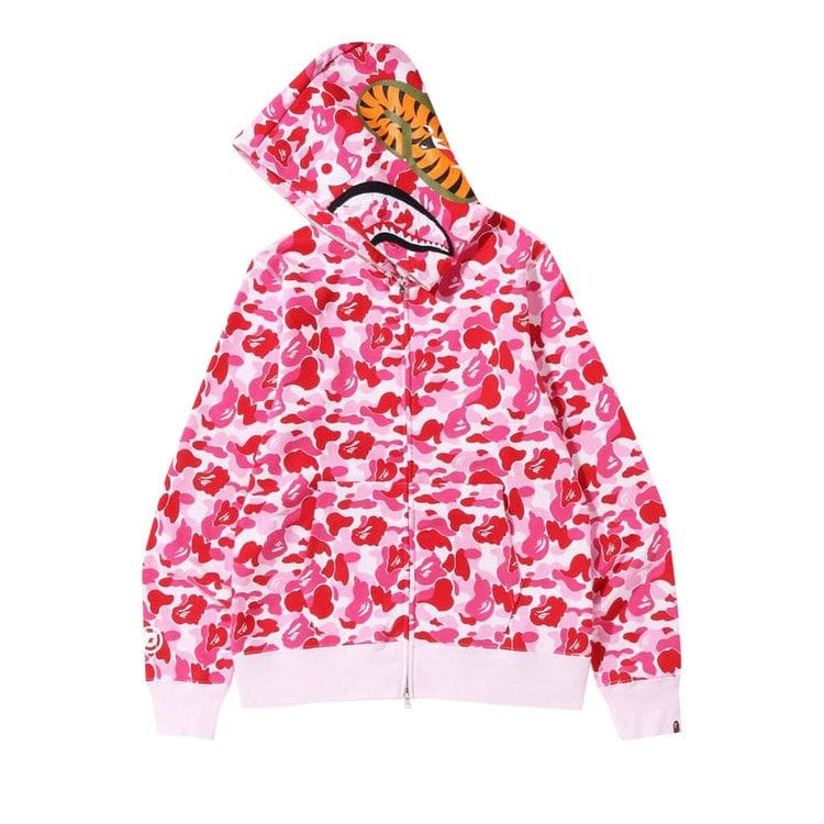 BAPE ABC Camo Shark Full Zip Hoodie Pink